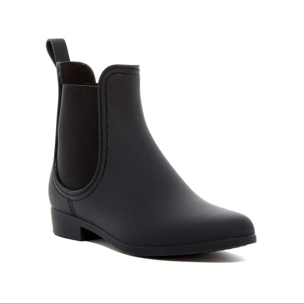 Jeffrey Campbell Black Forecast Chelsea Rain Boot